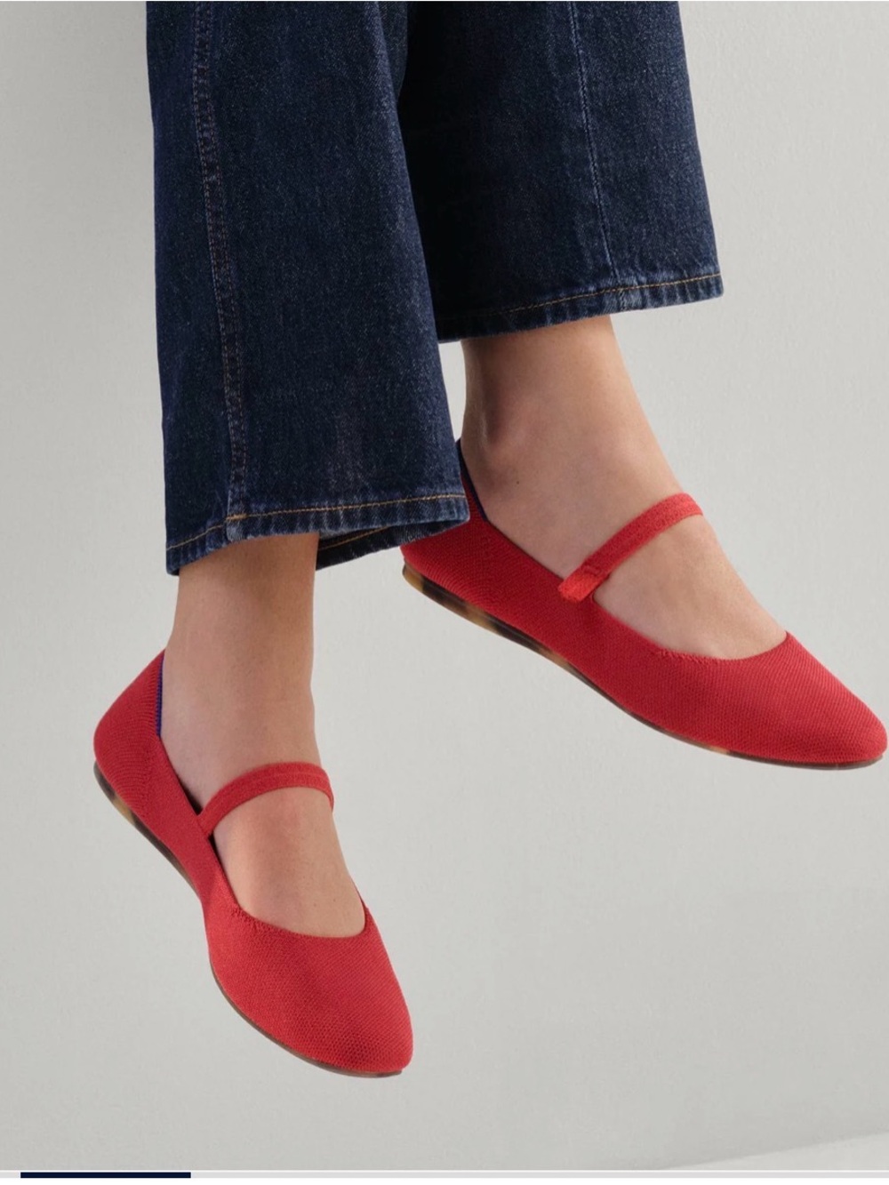 Rothy's Red Mary Jane Ballet Flats